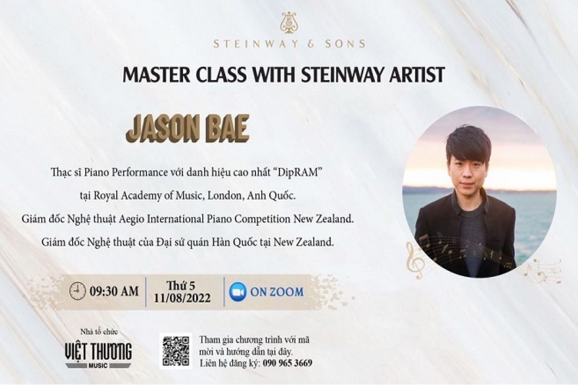 Talk Show với chủ đề "Master Class with Steinway Artist Jason Bae"